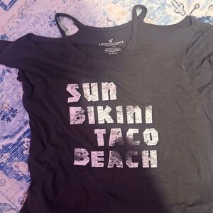 American Eagle Outfitters Black Tee